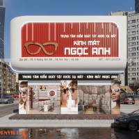 Thiết kế shop kính mắt Ngọc Anh tại Hà Nội chỉ 45m2